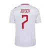 2024 Danemark Soccer Jersey Euro Eriksen Home Red Away White Kjaer Hojbjerg Christensen Skov Olsen Braithwaite Dolberg Football Shirts