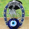 Figurines décoratives Blue Eye Charm Eyes Blessing Decor Pendante Turkish Horseshoe Elephant Shape Keynchain