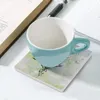 Tavolino tavolino in stile ceramico in stile contemporaneo (quadrato) tappetino teiera per tazze da caffè tè supporti per tazze da tè