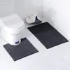 Tapis de bain 3 morceaux / ensemble CHENILLE FLANCH HOME PAD SALLE SALLE ABSBORBANT ABSORBON DU PAET DU RAPIDE MATE DE Toilet de toilette épaissie petit tapis