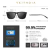 Veithdia Solglasögon Pilot Men Brand Driving Fashion Polarized UV400 Lens Unisex Vintage Eyewear Mane Glasses for Women VT6108 240403