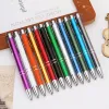 Stylos 50pcs / lot 12 couleurs Business Ballpoint Pen papeterie Ballpen nouveau-cadeau Office matériel d'école fournit le logo personnalisé gratuit