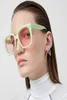 2020 Neues Big Beige Square Sonnenbrille Mode UV Vintage Shades Gläsern Gradienten Brillen Rahmen Männer Frauen Brille Lunette5888561