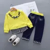 Ensembles de vêtements printemps automne bébé filles vestiges adaptés enfants t-shirt pantalon 2pcs / sets