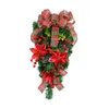 Fleurs décoratives de Noël Swag Decoration Couronne artificielle Faux Winter Hanging Chardet pour la ferme de porte