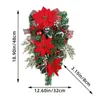 Fleurs décoratives décoration de Noël fleur couronne vigne suspendue guirland artisanat artificiel porte arbre porte art art navidad décor de vacances