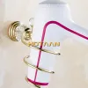Set Crystal Gold Color Bathroom Accessories Set Gold Polished Brass Bath Hardware Set Wall Mounted Bathroom Products Banheiro