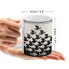 Tasses ciel dans les animaux d'eau tasse blanche café 330 ml de tasses à thé au lait en céramique et cadeau de voyage pour les amis Escher Tessellation