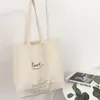 Bag Women Canvas Shopping Letter Printed School Ladies Shoulder Eco Tote For Girls Trend Female Handbag