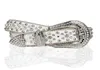 Fabriquer de nouvelles courroies laser digner inspirées hommes Men ADN clouté brillant Rhinton Pu Diamond Belt Women81477564286294