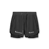 Running Shorts Männer mit einem gesäumten Sommer Schnell trockener Sport -Fitness -Shorts 2 in 1 Fitnesstraining Workout Sportshorts männlich 240409