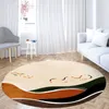 Teppiche moderne runde Teppichküche weiche Anti -Slip -Boden -Matte Schlafzimmer Badezimmer Wohnzimmer Dekor Groß bedruckte Fläche Teppiche