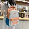 Backpack Children Boys School Bag Female High College Students Large Capacity Contrast Color Feminina