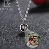 ETHSHINE 925 Silver personnalisé Cercle PO Collier Fine Matériel Pas de projection de projection PENDANT ANNIVERSAIR