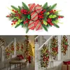 Decoratieve bloemen muurraam hangende ornament kerstdecoratie trap krans met lichte snaar prelit trap swag swag trim voor feest