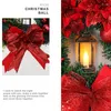 Flores decorativas grinaldas de Natal de 16 polegadas com choras de velas de velas de velas de velas lideradas