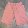 2024 Nieuwe heren shorts 40kg100kg zomer 100% katoenen zachte trekkoord taille zwart wit geel roze casual