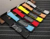 Topkwaliteit 25 mm mannen nylon canvas stiksels echte lederen horlogeband voor Richad Mile RM500301 RM11 RM011 gesp met logo8963651