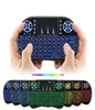 Air mouse 7 Colors Backlit i8 Mini Wireless Keyboard 24ghz English Russian 7 Colour Air Mouse with Touchpad Remote Control Androi5570519