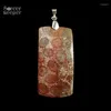 Pendant Necklaces High Quality Natural Coral Chrysanthemum Stone Lucky Amulet Necklace For Women Men Pendants Fashion Jewelry BF657