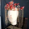 Fournions de fête Beautiful Bridal Xiuhe Robe Classical Tassel Phoenix Crown Headress Chine