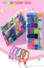 Bracciale elastico Loom Bracciale per bambini o capelli in gomma arcobaleno Bande Loom rendono i giocattoli fai -da -te in tessuto Bracciale Istruzione natalizia Children GI2173139