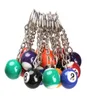 16pcslot Billiard Ball Key Chain Key Ring redondo pendente de carroceria de charme de charme de jóias Acessórios para keyrings Acessórios Mistor 4922924