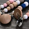 Baby Wooden Pacifier Clip Wood Crochet Rabbit Teething Soother Chain For Nursing Chew Toy Dummy Holder A Free 240409