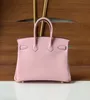 25cm Brand purse luxury bag designer handbag Genuine Leather fully handmade stitching blue pink many colors wholesale price fast delivery