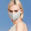 Scarves Summer Silk Mask Elastic Solid Color Sunscreen Face Scarf Cover Veil Eye Protection Gini Riding