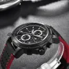 Design Fashion Blue Big Dial Military Sport Watch Men Quartz Wristwatch Chronograph Luminous Chronograph Clock Men Reloj Hombre