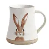 Mugs Stoare Mug Large Capacity Easter Animal Pattern Cartoon Ceramic