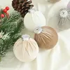 Party Decoration 15st/Box Velvet Christmas Balls Cute Tree Decorative Hanging Ornament Xmas Decor