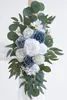 Fleurs décoratives arc arc valance gaze avec un mariage en mousseline de soie de bienvenue fleur à trois pièces décoration de fête