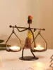 Candlers Creative Iron Art Candlestick Home Decoration Accessoires de chandelle Dîner femme Figurines Ornements de mariage romantique