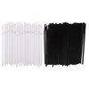 Paies de boisson 100pcs 210 mm blanc noir long de la fête de mariage flexible fournit des accessoires de cuisine en plastique