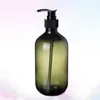 Storage Bottles Large Shampoo Bottle Opaque Versatile Pump Drip- Free Lotion Container Hand Dispenser ( Green ) 300ml