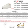 Casual Shoes CXJYWMJL Genuine Leather Women Platform Sneakers Spring Lightweight Vulcanized Ladies Thick Bottom Skate