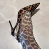Sandalen Leopardenmuster sexy Frauen Stiletto Heels spitzen Zehen Back Gurte Fashion Lady Sommer Freizeitkleid Schuhe Klassiker