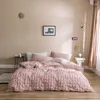 Bedding Sets Seersucker Duvet Capa de Duvet 220x240 Euro Pincess Girl Bed Linen Luxury Solid Color Softness Set
