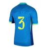 2024 Brazilië Mens Player Soccer Jerseys Nationaal Team Danilo Vini Jr Richarlison thuis weg naar huis weg GK Football Shirts Short Long Sleeve