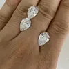Свободные бриллианты Моассанит Алмазная Каменная груша форма 6 8 мм настройка прозрачная белая