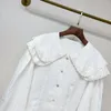 Camicette da donna 2024 usura primavera/estate elegante maglietta in pizzo in pizzo hollow-out top 0409