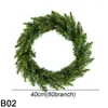 Decorative Flowers 1Pc Christmas Wreaths Garland Door Artificial Hanging Ornaments For Home Outdoor Indoor Layout DIY Decoration Year 2024