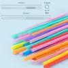 Engångskoppar Straws Färg 100 stycken Straw Juice Drinks Plastic Drinking Accessories för barer och fester.