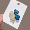 Brooches Lucky Grass To Prevent Walking Brooch Four-leaf Clover Accessories Emerald Female Wedding Suit Vintage Jewelry Color U6D0