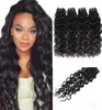 IShow Indian Hair Extensions Wefts 10a Brasilianska hår Human hårbuntar med stängningsvattenvåg 4bunds för kvinnors flickor alla åldrarna7933094