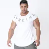 Camisetas novas largetype masculino ginásio camiseta fitness fisichanding workout tiglet camise