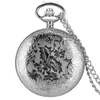 Gold Hollow Spider Design Watches Quartz Pocket Watch Silver Half Hunter Pendant Collier Collier Horloge Corloge de garçons