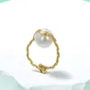 حلقات الكتلة Fengyun Roll Pearl Ring Designer مرصع باليد Light Luxury رائعة